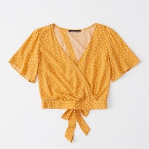 Abercrombie & Fitch Tie Back Wrap Blouse